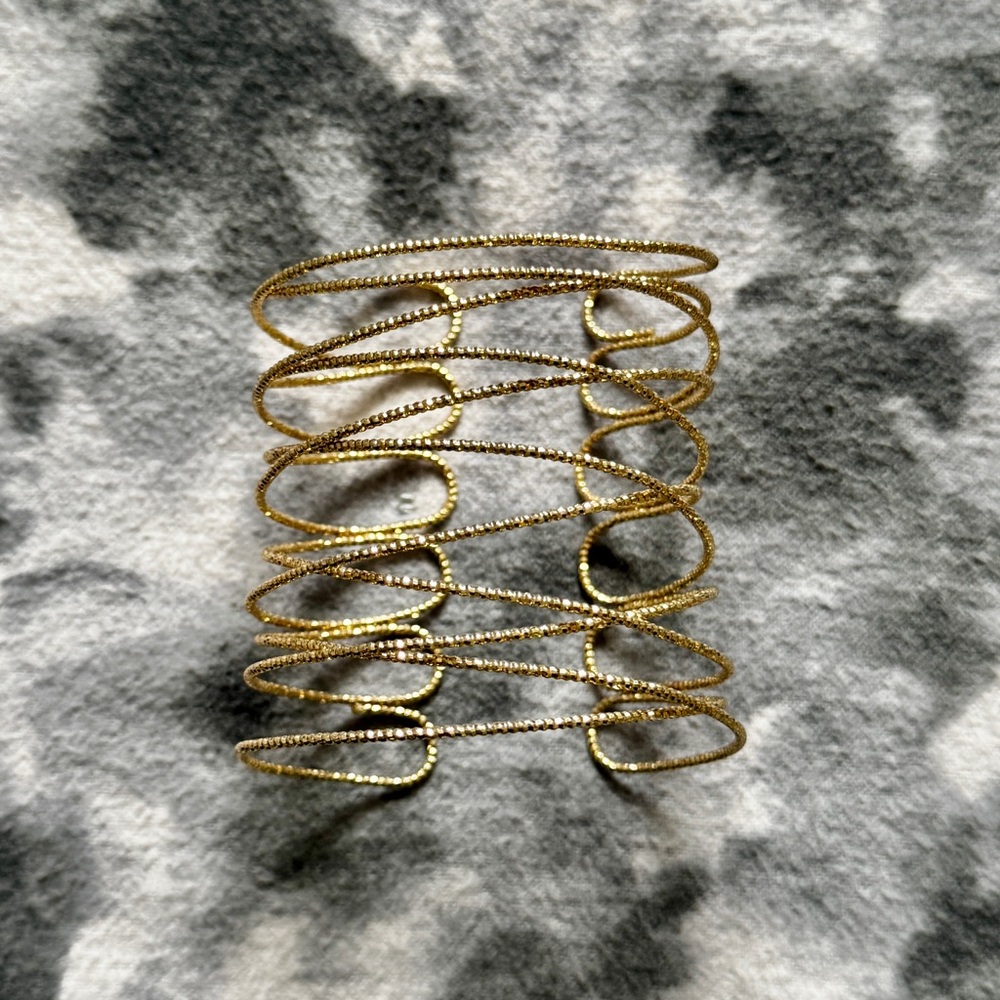 Express gold sparkly bangle bracelet